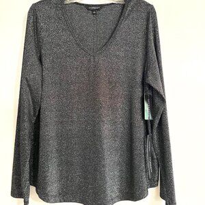 Liverpool Silver LS Top in size L - NWT